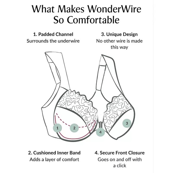 Plus Size Glamorise Full Figure Front-Closure T-Back WonderWire Underwire Bra - Picture 6 of 12